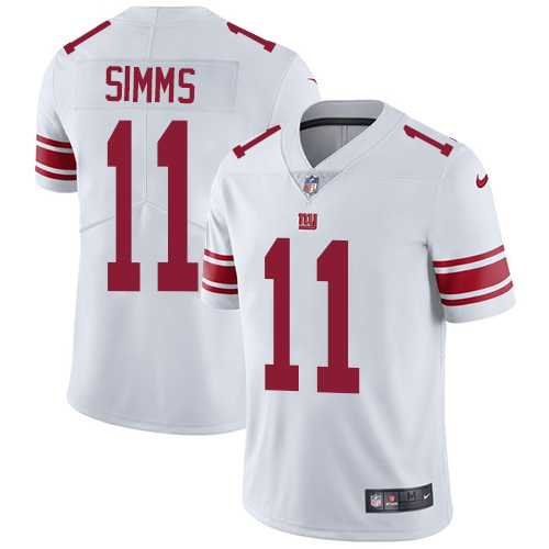 Nike New York Giants #11 Phil Simms White Men's Stitched NFL Vapor Untouchable Limited Jersey