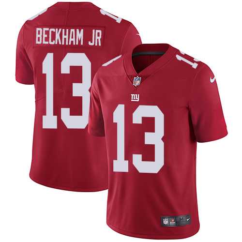Nike New York Giants #13 Odell Beckham Jr Red Alternate Men's Stitched NFL Vapor Untouchable Limited Jersey