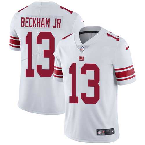 Nike New York Giants #13 Odell Beckham Jr White Men's Stitched NFL Vapor Untouchable Limited Jersey