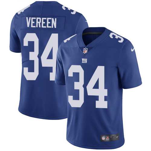 Nike New York Giants #34 Shane Vereen Royal Blue Team Color Men's Stitched NFL Vapor Untouchable Limited Jersey