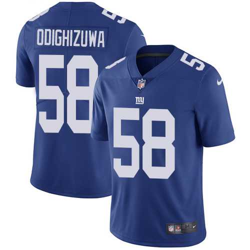 Nike New York Giants #58 Owa Odighizuwa Royal Blue Team Color Men's Stitched NFL Vapor Untouchable Limited Jersey