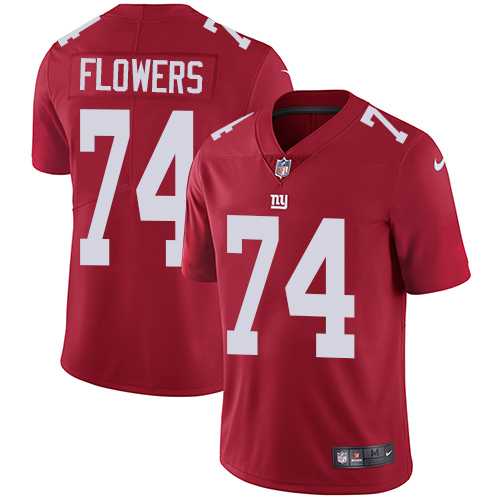 Nike New York Giants #74 Ereck Flowers Red Alternate Men's Stitched NFL Vapor Untouchable Limited Jersey