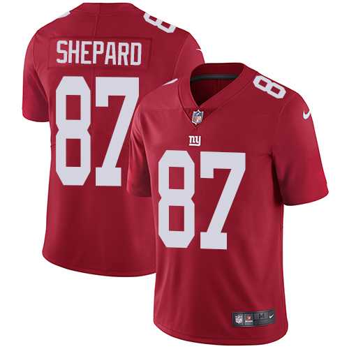 Nike New York Giants #87 Sterling Shepard Red Alternate Men's Stitched NFL Vapor Untouchable Limited Jersey