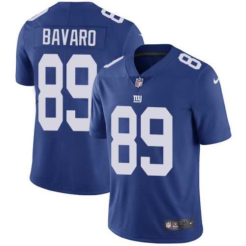 Nike New York Giants #89 Mark Bavaro Royal Blue Team Color Men's Stitched NFL Vapor Untouchable Limited Jersey