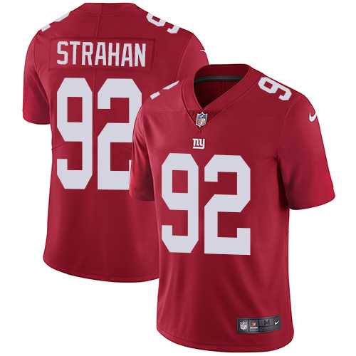 Nike New York Giants #92 Michael Strahan Red Alternate Men's Stitched NFL Vapor Untouchable Limited Jersey