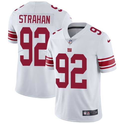 Nike New York Giants #92 Michael Strahan White Men's Stitched NFL Vapor Untouchable Limited Jersey