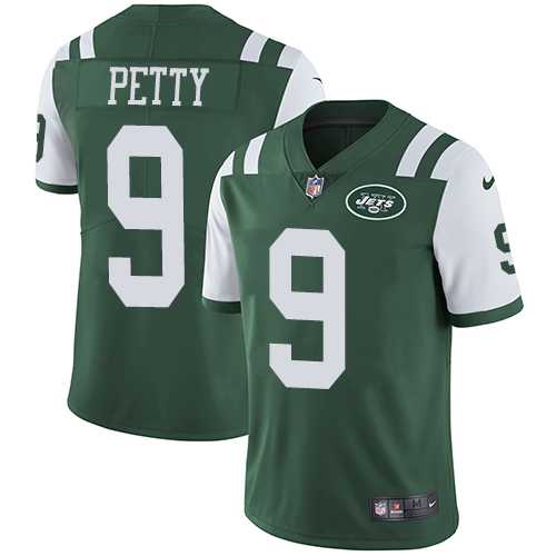 Nike New York Jets #9 Bryce Petty Green Team Color Men's Stitched NFL Vapor Untouchable Limited Jersey Nike New York Jets #9 Bryce Petty Green Team Color Men's Stitched NFL Vapor Untouchable Limited Jersey