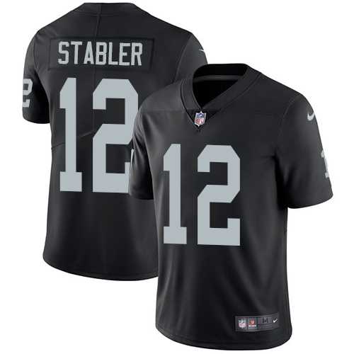 Nike Oakland Raiders #12 Kenny Stabler Black Team Color Men's Stitched NFL Vapor Untouchable Limited Jersey