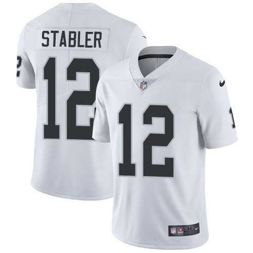 Nike Oakland Raiders #12 Kenny Stabler White Men's Stitched NFL Vapor Untouchable Limited Jersey Nike Oakland Raiders #12 Kenny Stabler White Men's Stitched NFL Vapor Untouchable Limited Jersey