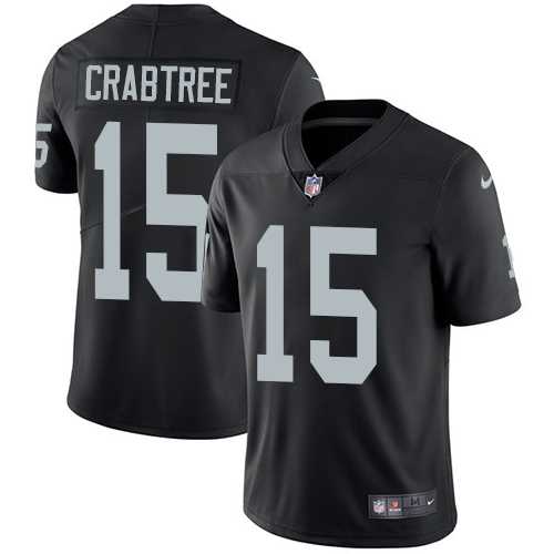 Nike Oakland Raiders #15 Michael Crabtree Black Team Color Men's Stitched NFL Vapor Untouchable Limited Jersey Nike Oakland Raiders #15 Michael Crabtree Black Team Color Men's Stitched NFL Vapor Untouchable Limited Jersey
