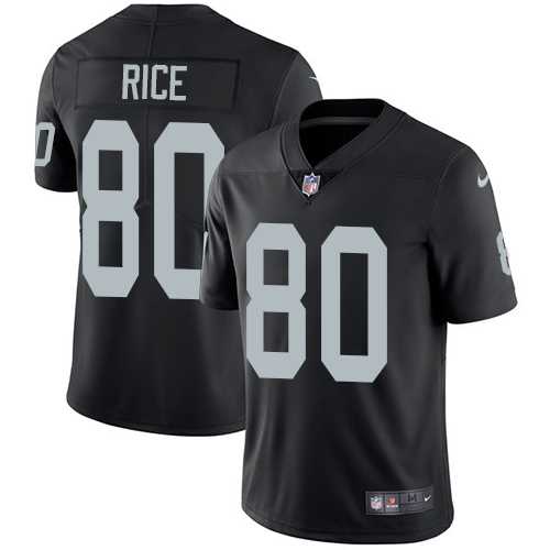 Nike Oakland Raiders #80 Jerry Rice Black Team Color Men's Stitched NFL Vapor Untouchable Limited Jersey