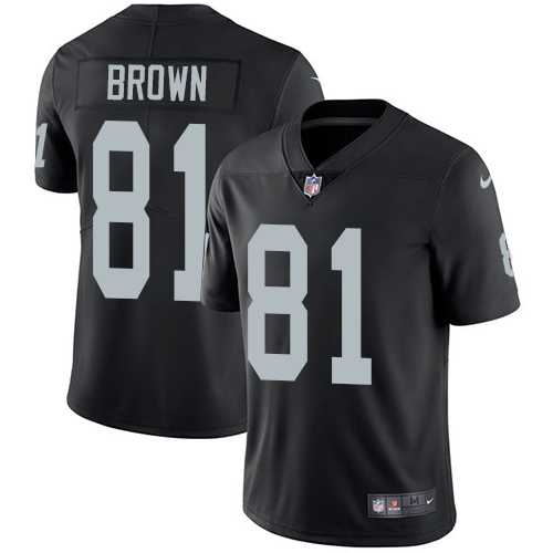 Nike Oakland Raiders #81 Tim Brown Black Team Color Men's Stitched NFL Vapor Untouchable Limited Jersey Nike Oakland Raiders #81 Tim Brown Black Team Color Men's Stitched NFL Vapor Untouchable Limited Jersey