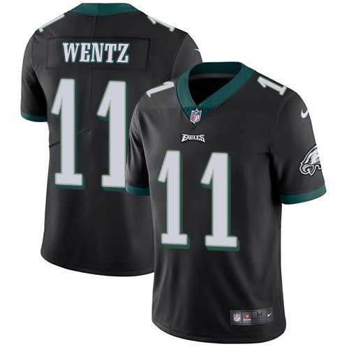 Nike Philadelphia Eagles #11 Carson Wentz Black Alternate Men's Stitched NFL Vapor Untouchable Limited Jersey Nike Philadelphia Eagles #11 Carson Wentz Black Alternate Men's Stitched NFL Vapor Untouchable Limited Jersey