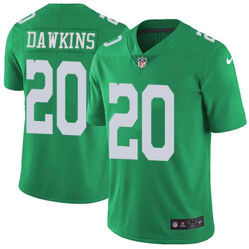 Nike Philadelphia Eagles #20 Brian Dawkins Green Men's Stitched NFL Limited Rush Jersey