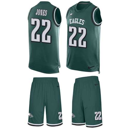 Nike Philadelphia Eagles #22 Sidney Jones Midnight Green Team Color Men's Stitched NFL Limited Tank Top Suit Jersey