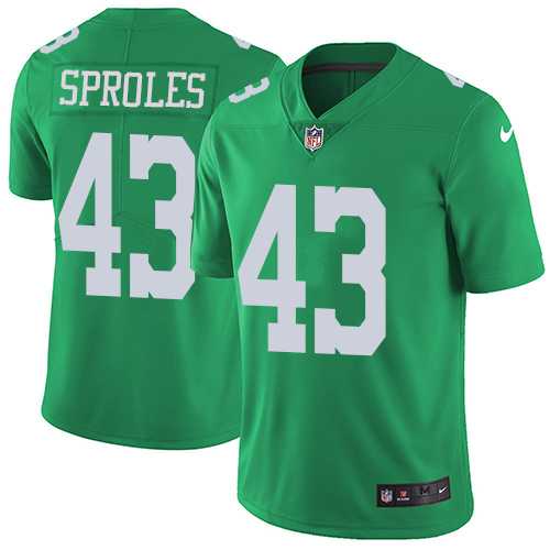 Nike Philadelphia Eagles #43 Darren Sproles Green Men's Stitched NFL Limited Rush Jersey
