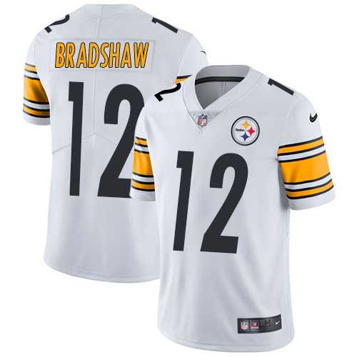 Nike Pittsburgh Steelers #12 Terry Bradshaw White Men's Stitched NFL Vapor Untouchable Limited Jersey