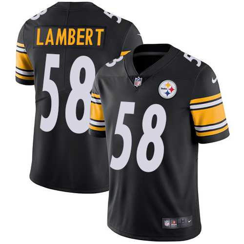 Nike Pittsburgh Steelers #58 Jack Lambert Black Team Color Men's Stitched NFL Vapor Untouchable Limited Jersey