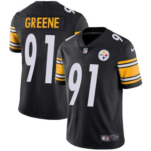 Nike Pittsburgh Steelers #91 Kevin Greene Black Team Color Men's Stitched NFL Vapor Untouchable Limited Jersey