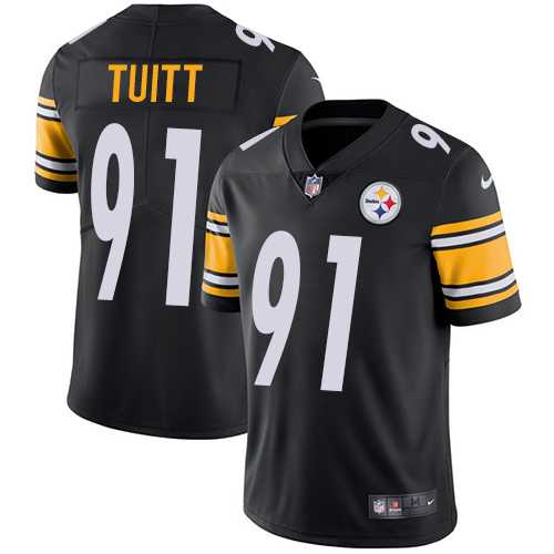 Nike Pittsburgh Steelers #91 Stephon Tuitt Black Team Color Men's Stitched NFL Vapor Untouchable Limited Jersey