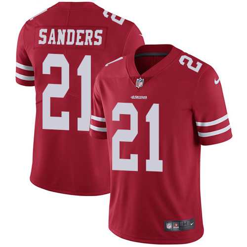 Nike San Francisco 49ers #21 Deion Sanders Red Team Color Men's Stitched NFL Vapor Untouchable Limited Jersey