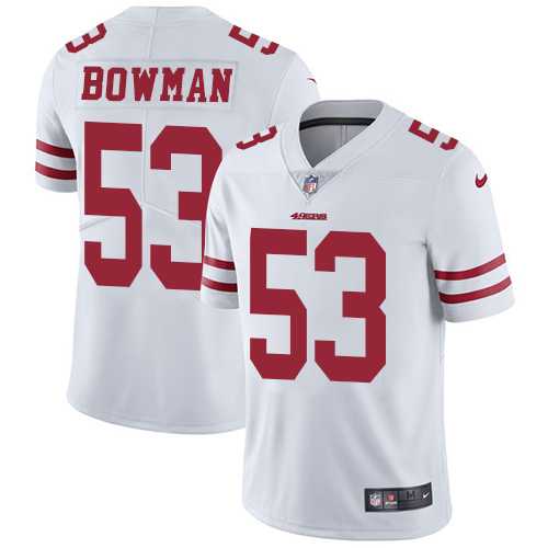 Nike San Francisco 49ers #53 NaVorro Bowman White Men's Stitched NFL Vapor Untouchable Limited Jersey Nike San Francisco 49ers #53 NaVorro Bowman White Men's Stitched NFL Vapor Untouchable Limited Jersey