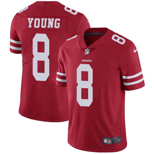 Nike San Francisco 49ers #8 Steve Young Red Team Color Men's Stitched NFL Vapor Untouchable Limited Jersey