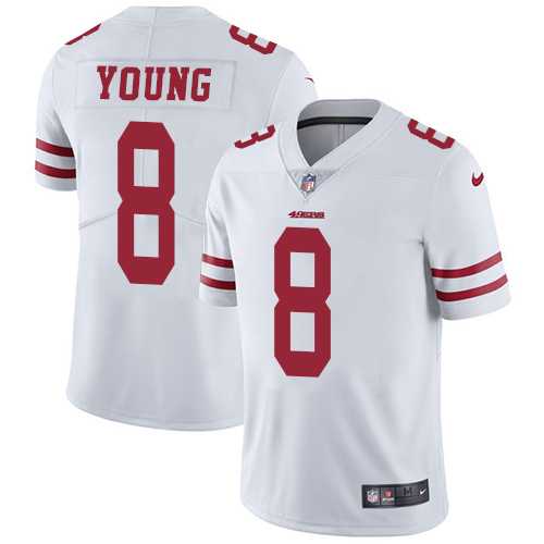 Nike San Francisco 49ers #8 Steve Young White Men's Stitched NFL Vapor Untouchable Limited Jersey