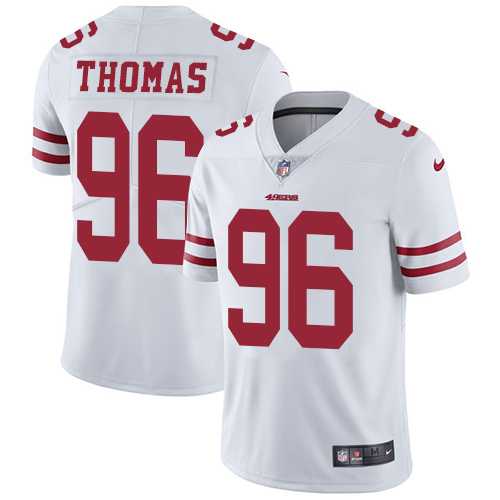 Nike San Francisco 49ers #96 Solomon Thomas White Men's Stitched NFL Vapor Untouchable Limited Jersey