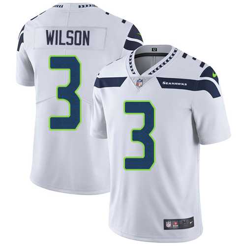 Nike Seattle Seahawks #3 Russell Wilson White Men's Stitched NFL Vapor Untouchable Limited Jersey