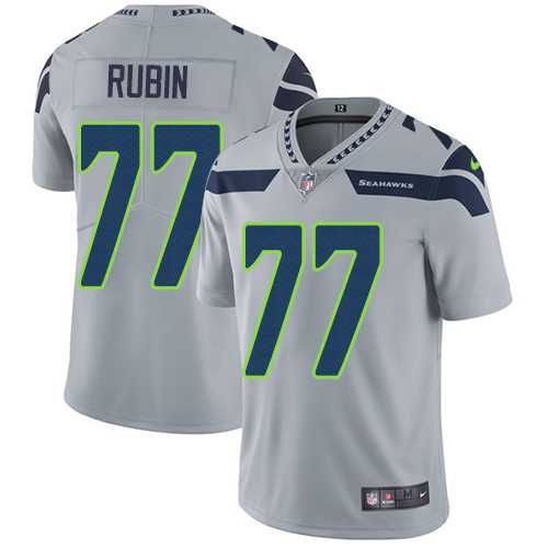Nike Seattle Seahawks #77 Ahtyba Rubin Grey Alternate Men's Stitched NFL Vapor Untouchable Limited Jersey Nike Seattle Seahawks #77 Ahtyba Rubin Grey Alternate Men's Stitched NFL Vapor Untouchable Limited Jersey