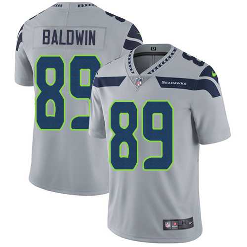 Nike Seattle Seahawks #89 Doug Baldwin Grey Alternate Men's Stitched NFL Vapor Untouchable Limited Jersey