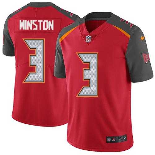 Nike Tampa Bay Buccaneers #3 Jameis Winston Red Team Color Men's Stitched NFL Vapor Untouchable Limited Jersey