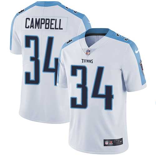 Nike Tennessee Titans #34 Earl Campbell White Men's Stitched NFL Vapor Untouchable Limited Jersey