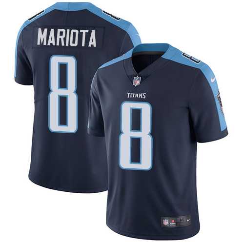 Nike Tennessee Titans #8 Marcus Mariota Navy Blue Alternate Men's Stitched NFL Vapor Untouchable Limited Jersey