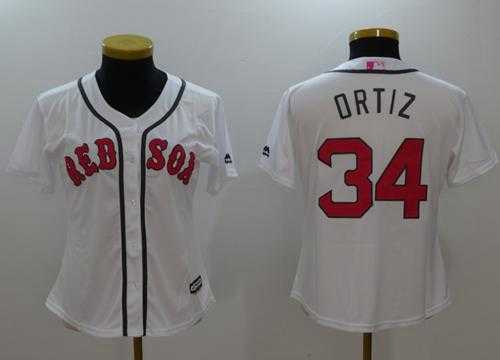 Women's Boston Red Sox #34 David Ortiz White Mother's Day Cool Base Stitched MLB Jersey
