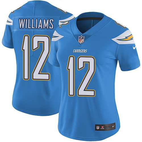 Women's Los Angeles Chargers #12 Mike Williams Electric Blue Alternate Stitched NFL Vapor Untouchable Limited Jersey