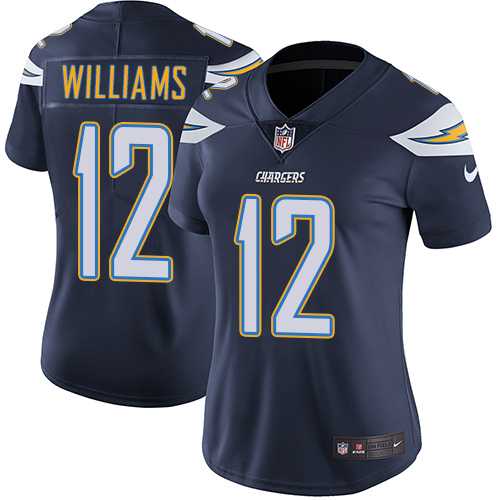 Women's Los Angeles Chargers #12 Mike Williams Navy Blue Team Color Stitched NFL Vapor Untouchable Limited Jersey