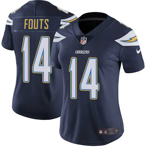Women's Los Angeles Chargers #14 Dan Fouts Navy Blue Team Color Stitched NFL Vapor Untouchable Limited Jersey
