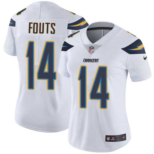 Women's Los Angeles Chargers #14 Dan Fouts White Stitched NFL Vapor Untouchable Limited Jersey