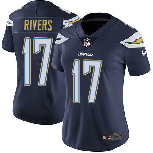Women's Los Angeles Chargers #17 Philip Rivers Navy Blue Team Color Stitched NFL Vapor Untouchable Limited Jersey