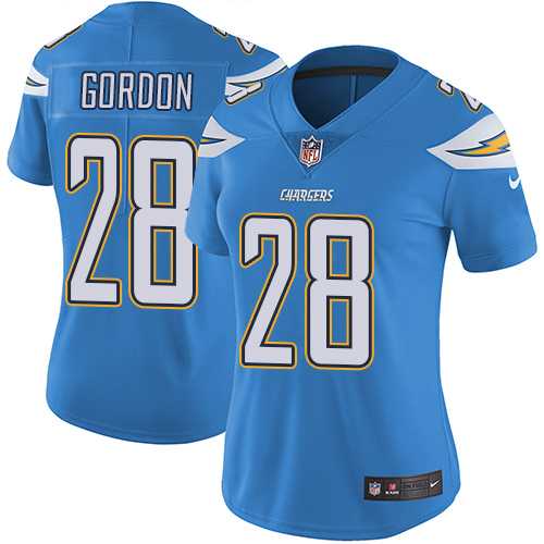 Women's Los Angeles Chargers #28 Melvin Gordon Electric Blue Alternate Stitched NFL Vapor Untouchable Limited Jersey