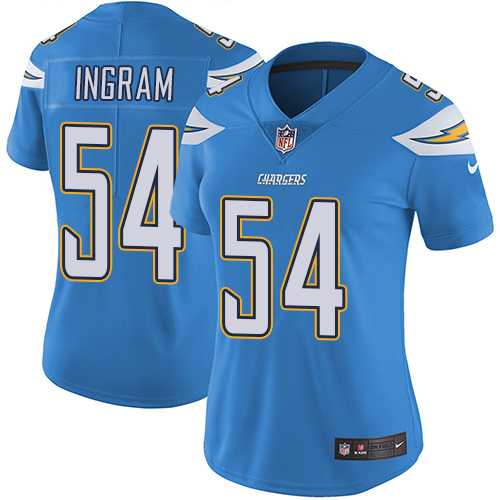 Women's Los Angeles Chargers #54 Melvin Ingram Electric Blue Alternate Stitched NFL Vapor Untouchable Limited Jersey