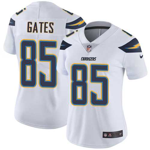 Women's Los Angeles Chargers #85 Antonio Gates White Stitched NFL Vapor Untouchable Limited Jersey