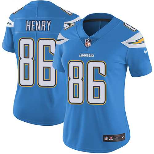 Women's Los Angeles Chargers #86 Hunter Henry Electric Blue Alternate Stitched NFL Vapor Untouchable Limited Jersey