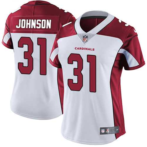 Women's Nike Arizona Cardinals #31 David Johnson White Stitched NFL Vapor Untouchable Limited Jersey