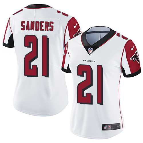 Women's Nike Atlanta Falcons #21 Deion Sanders White Stitched NFL Vapor Untouchable Limited Jersey