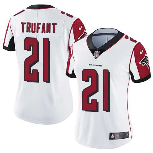 Women's Nike Atlanta Falcons #21 Desmond Trufant White Stitched NFL Vapor Untouchable Limited Jersey Women's Nike Atlanta Falcons #21 Desmond Trufant White Stitched NFL Vapor Untouchable Limited Jersey