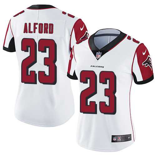 Women's Nike Atlanta Falcons #23 Robert Alford White Stitched NFL Vapor Untouchable Limited Jersey