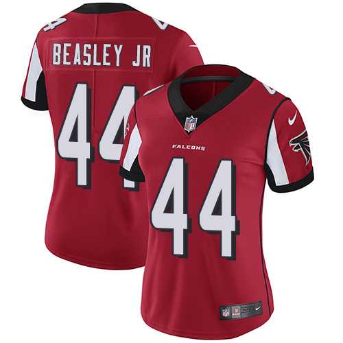Women's Nike Atlanta Falcons #44 Vic Beasley Jr Red Team Color Stitched NFL Vapor Untouchable Limited Jersey
